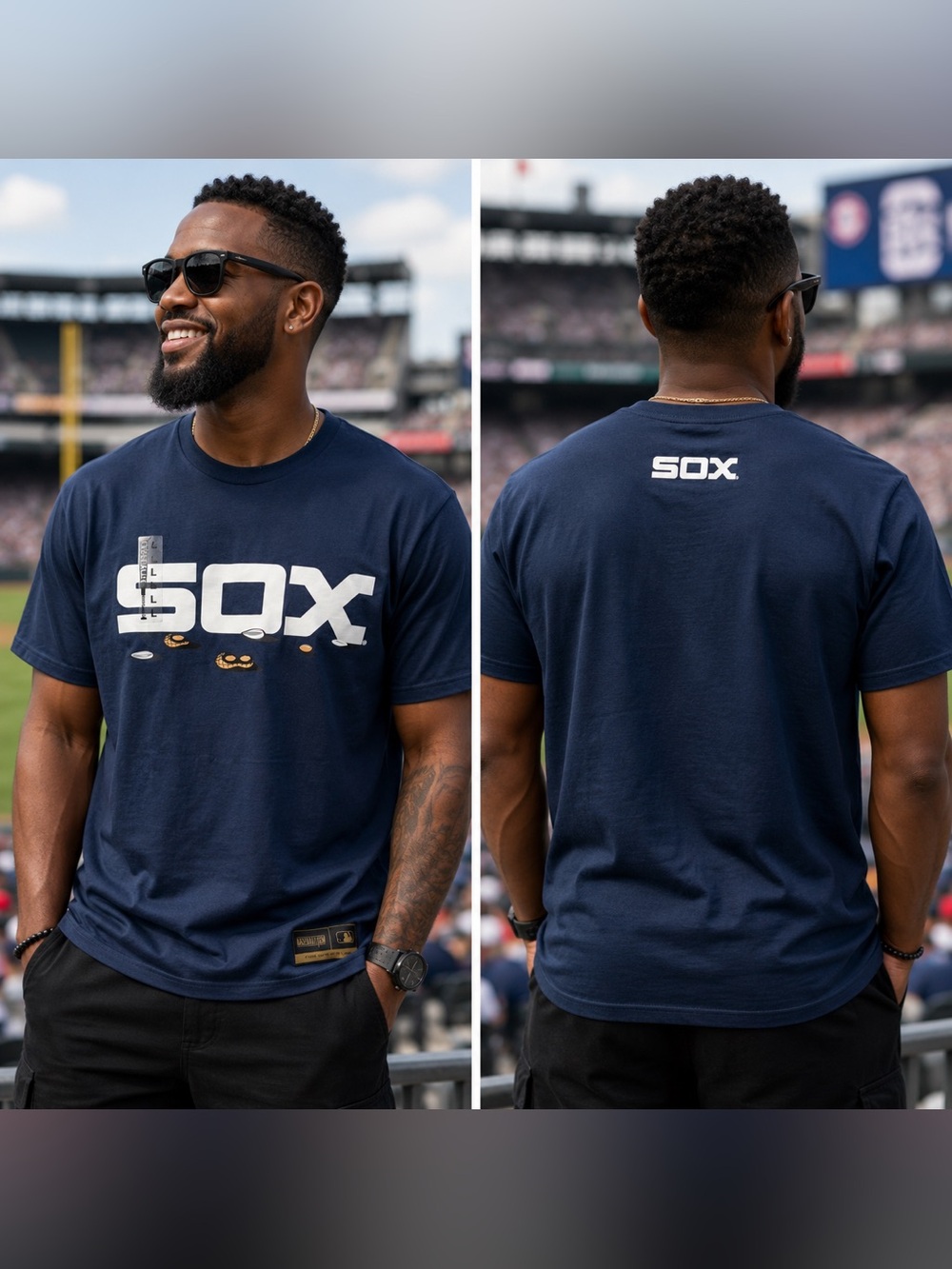 🆕 Chicago White Sox Cooperstown Collection SOX Graphic T-Shirt Men’s L NWT